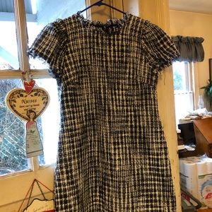 Kate Spade size 14 black/white tweed dress